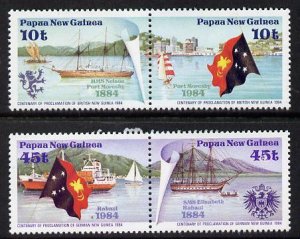 PAPUA NEW GUINEA - 1984 -Protectorate Proclamation-Perf 4v Set-Mint Never Hinged