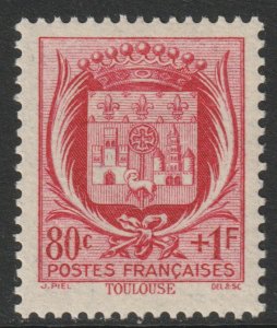 France Scott B121 - SG731, 1941 National Relief Fund 80c + 1f MH*