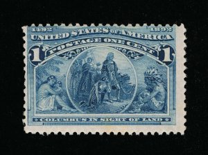 AFFORDABLE SCOTT #230 F-VF MINT OG NH 1¢ DEEP BLUE COLUMBIAN EXPO ISSUE #16146