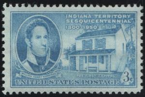 SC#996 3¢ Indiana Territory Single (1950) MNH