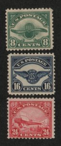 United States Scott C4-6 Airmail set unused hinged hrs 2021 cv $142.50