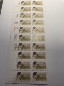 Scott C131 UL long block of 20 stamps plate # (V11111) 20 stamps M NH OG ach