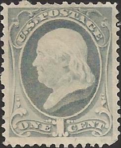 # 206 Gray Blue Mint No Gum Ben Franklin