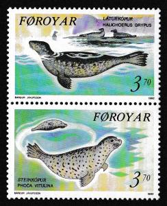 Faroe Is. Seals 2v booklet pair SG#227-228 MI#235-236 SC#239-240