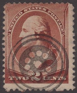 US Scott # 210 2c Washington Fancy Cancel Patent