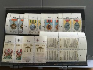 South Africa Medals Crests  stamps pairs and block R25360