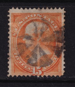 1870 Webster Sc 152 used 15c orange, circle of wedges cork cancel  CV $225 (P2