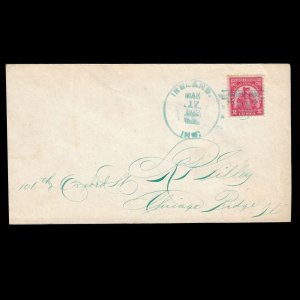 WCstamps: U.S. Loso #596 / “Shamrock” 20th Century Fancy Cancel On Cover, Fine