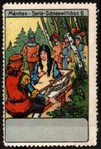 Vintage Germany Poster Stamp Fairy Tales - Snow White Series 6