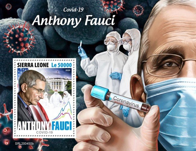 SIERRA LEONE stamps / 2020 Anthony Fauci Pandemic /Blok