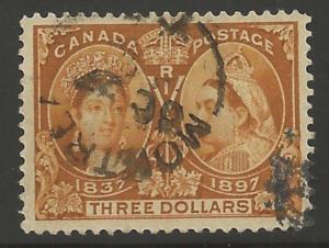 Canada #63 USED XF SELECT Jubilee -- SON CDS Montreal Cancel RRR