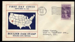 United States First Day Covers #774-43, 1935 3c Boulder Dam, 1st T.L. Chamber...