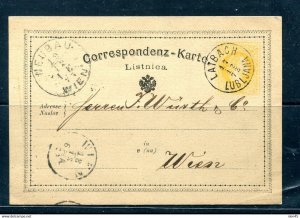 Slovenia 1873 Laibach Ljubjana  Postal Stationary Card Used 14544