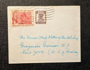 1950 Trichur India Cover to Garrison New York USA