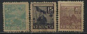 Indonesia 3 used values to 40 sen