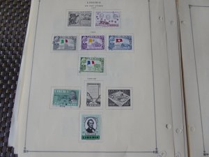 Liberia 1892-1976 Stamp Collection on Scott International Stamp Album Pages