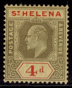 ST. HELENA EDVII SG66, 4d black & red/yellow, M MINT. Cat £18. CHALKY