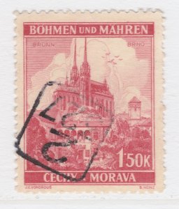 Czechoslovakia Ger. 1939 BOHEMIA AND MORAVIA 1.50 Used A25P42F19288 Protectorate-