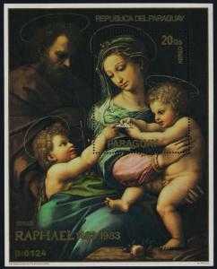 Paraguay C576 MNH Art, Painting, Holy Family, Raphael
