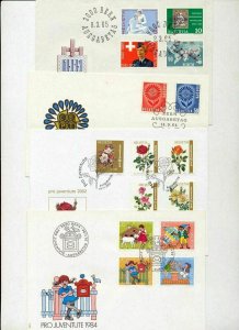 Switzerland 1958/2002 FDC Charity Patria Europa Covers Cards x 26(Tro167