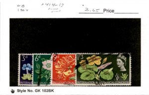 Great Britain, Postage Stamp, #414-417 Used, 1964 Flowers (AG)