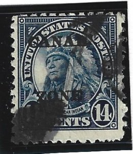 Canal Zone Scott #77 Used 14c Flat Top A O/P 2018 CV $22.50