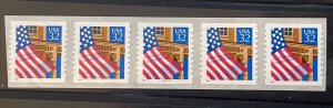 US PNC5 32c Flag Over Porch Stamp Sc# 2915D Plate 11111 MNH