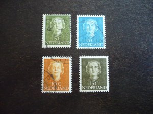 Stamps - Netherlands - Scott# 306-308,310 - Used Part Set of 4 Stamps