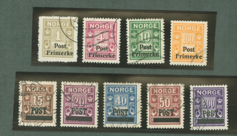 Norway #136-144 Used Single (Complete Set)