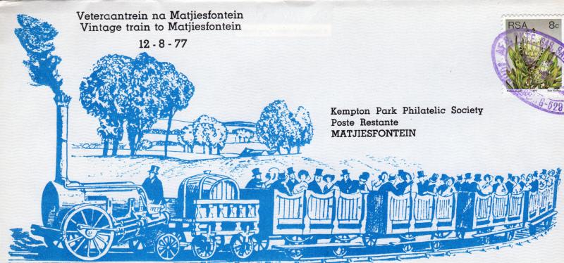 South Africa 1977 Vintage Train to Matjiesfontein Special Cancellation