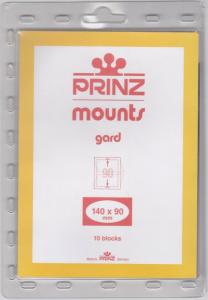 PRINZ Stamp Mounts 140X90 Black Pack Of 10 NEW