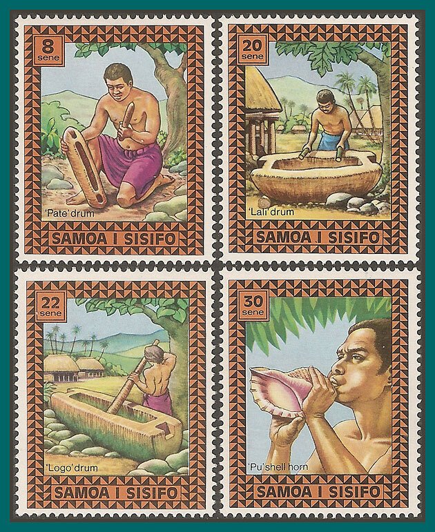 Samoa 1975 Musical Instruments, MNH #420-423,SG450-SG453