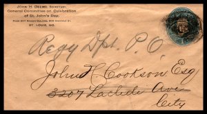 US General Committee on Celebration of St John's Day,St Louis,MO 1800's Cover