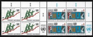 UNITED NATIONS - VIENNA SC# 15-16 INSCRIPTION B/4 UR FVF/MNH 1980