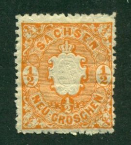 Saxony 1863 #16 MH** SCV (2024) = $4.00