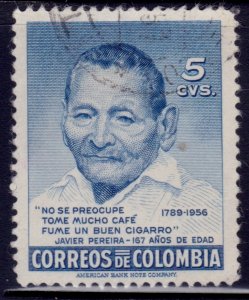 Colombia, 1956, Javier Pereira Commemoration, 5c, used**