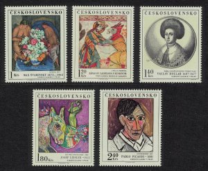 Czechoslovakia Art Paintings 7th issue 1972 MNH SG#2067-2071 MI#2105-2109