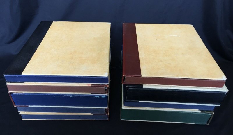 Europe Africa Asia America Old Box Files x9 + Gold Titles for Pages(11.2kg)K31