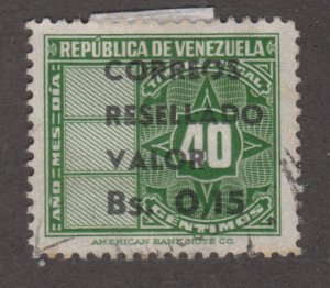 Venezuela 879 Revenue Stamps O/P 1965