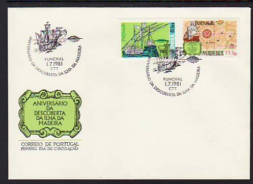 Madeira 75-76 Ship,Map 1981 U/A FDC C345
