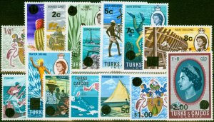 Turks & Caicos 1969 Set of 15 SG297-311 Fine Mtd Mint