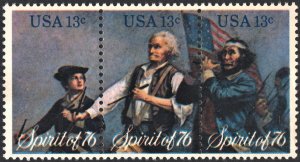 SC#1629-31 13¢ Bicentennial Issue Strip of Three (1976) MNH