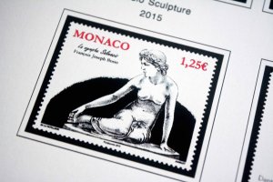 COLOR PRINTED MONACO 2011-2020 STAMP ALBUM PAGES (63 illustrated pages)