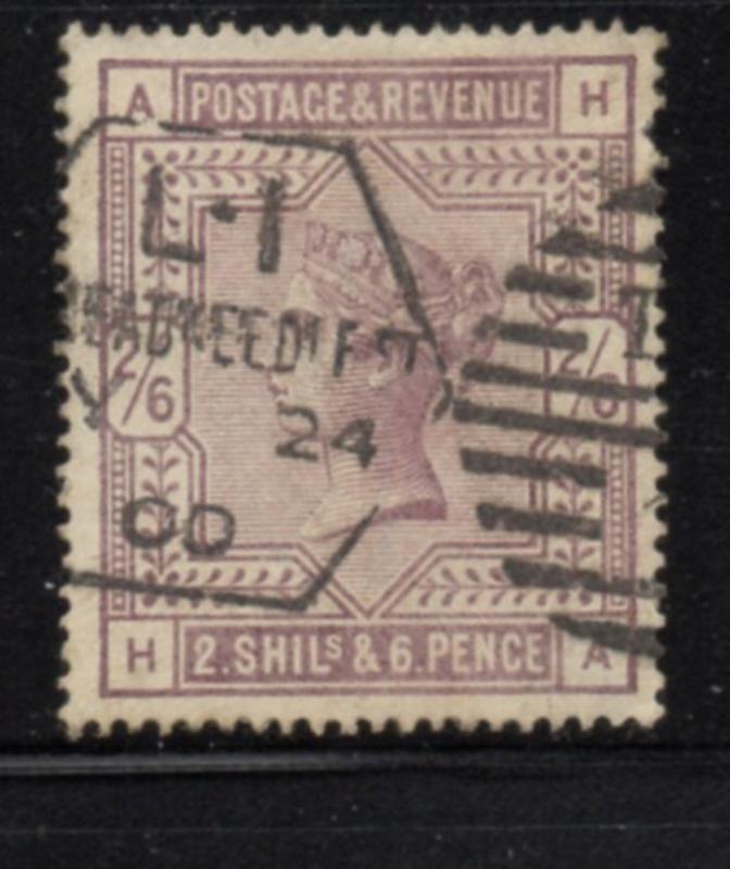 Great Britain Sc 96 1883 2/6d lilacVictoria stamp used