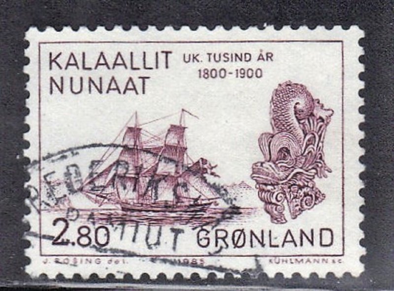 GREENLAND SC# 156 **USED** 2.80k  1985  TRADE SHIP    SEE SCAN