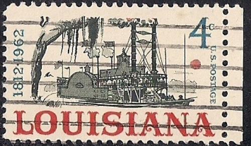 1197 4 cent Louisiana Statehood VF used