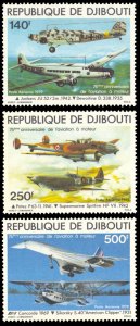 Djibouti 1979 Scott #C124-C126 Mint Never Hinged