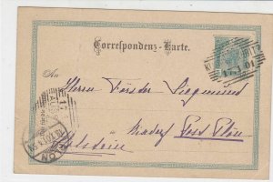 Austria 1901 Different Triple Cancels  Stamps Card ref R 19483