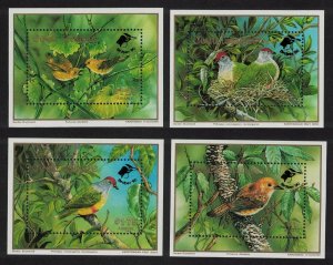 Cook Is. WWF Birds 4 MSs Ovpted 1990 MNH SG#MS1253 MI#Block 198-Block 201