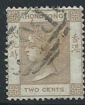 Hong Kong SG 8a Brown VFU Wmk Crown CC